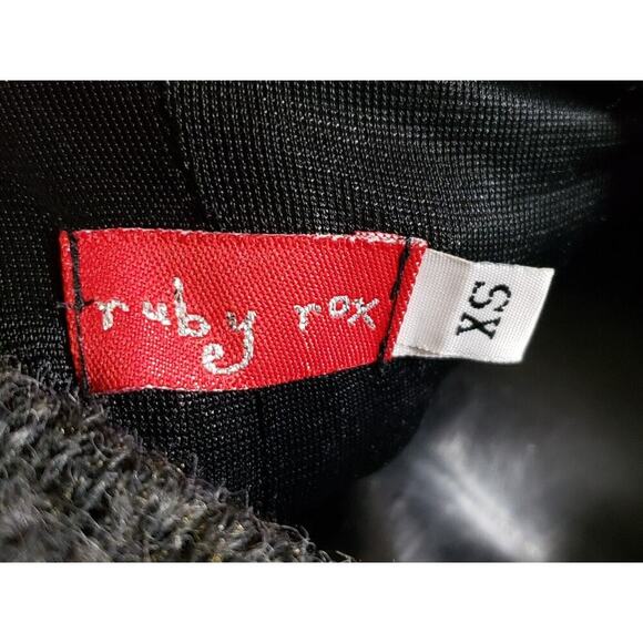 Ruby Rox Women Gray Solid Acrylic Mock Neck Sleeveless Knee Length Dress Size XS - Picture 6 of 12